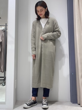 「ロングカーディガン」｜yuki☺︎さん（レディース・165cm・20代）の秋コーディネート