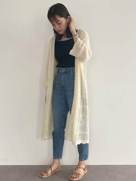 「マムジーンズ」｜yuki☺︎さん（レディース・165cm）の夏コーディネート