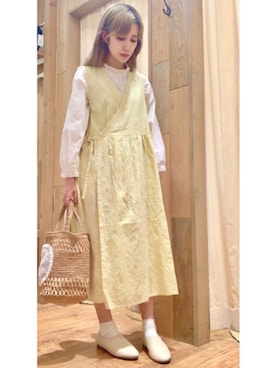「カシュクール」｜「アイテム（スリッポン）」を使った、anoさん（レディース・155cm）の夏コーディネート