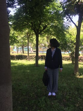 「PULL&BEAR（プルアンドベア）のアイテム（チノパンツ）」を使った、涩二さん（レディース・163cm）の夏コーディネート