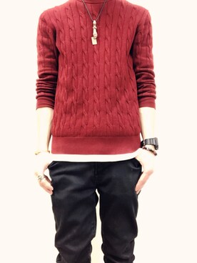 「F.A.Lのアイテム」を使った、ふたばさん（メンズ・163cm）の冬コーディネート