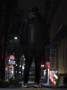 「DRKSHDW by RICK OWENS（ダークシャドウ バイ リックオウエンス）のアイテム（帽子）」を使った、haratakuchrさん（メンズ・170cm）の冬コーディネート