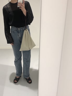 「AIN（エイン）のアイテム（パンツ）」を使った、anriさん（レディース・160cm）の夏コーディネート