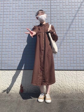 「ラブアンドピース2020」｜「アイテム（アナログ腕時計）」を使った、ふさん（レディース・156cm）の秋コーディネート