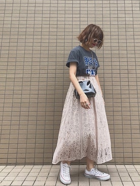 「 レース」｜MEGUさん（レディース・157cm）の春コーディネート