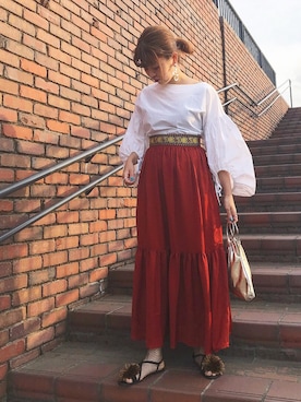 「Another Edition（アナザーエディション）のアイテム（アクセサリー）」を使った、MEGUさん（レディース・157cm）の夏コーディネート