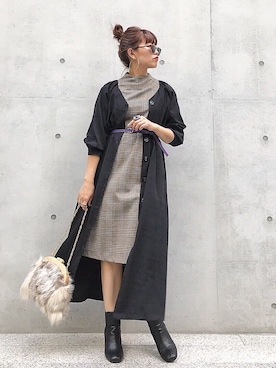 「Another Edition（アナザーエディション）のアイテム（アクセサリー）」を使った、MEGUさん（レディース・157cm）の秋コーディネート