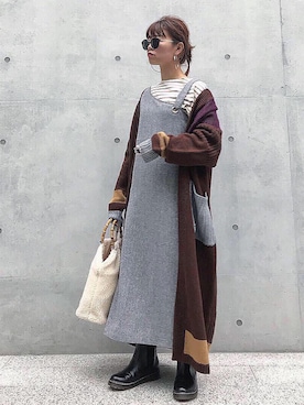 「Another Edition（アナザーエディション）のアイテム（アクセサリー）」を使った、MEGUさん（レディース・157cm）の秋コーディネート
