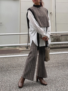 「archives（アルシーヴ）のアイテム（ブーツ）」を使った、MEGUさん（レディース・157cm）の秋コーディネート
