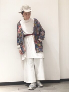 「カオリノモリ」｜「アイテム（その他アウター）」を使った、おーちゃかさん（レディース・153cm）の春コーディネート