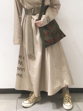 「HELK（ヘルク）のアイテム（ワンピース/ドレス）」を使った、おーちゃかさん（レディース・153cm）の冬コーディネート