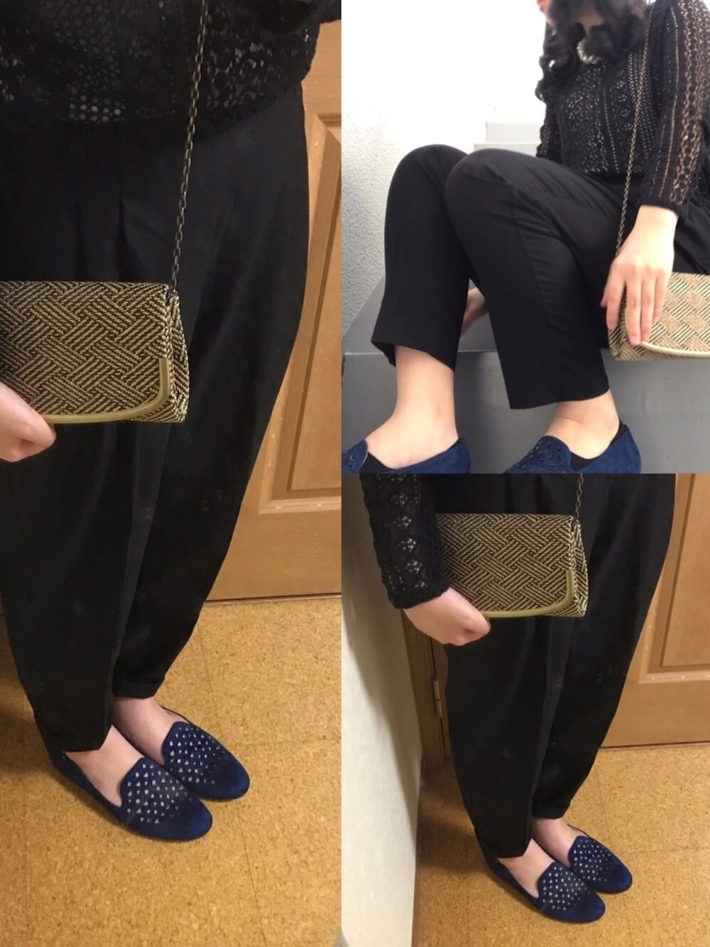 「ootd、GU、シンプルコーデ、大人コーデ、黒、春、ザラジョ」｜「GUのアイテム（シャツ/ブラウス、ブラック系）」を使った、momoさん（レディース・158cm）の春コーディネートの1枚目の写真