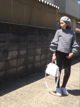 「adidas Originals（アディダスオリジナルス）のadidas originals アディダス stan smith スタンスミス black（スニーカー）」を使った、annさん（レディース・153cm）の春コーディネート