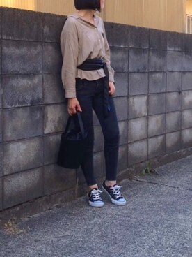 「アパートバイローリーズ」｜「アイテム（その他）」を使った、annさん（レディース・153cm）の夏コーディネート