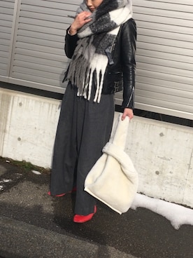 「着まわしコーデ」｜「アイテム（ジャケット/アウター）」を使った、annさん（レディース・153cm）の冬コーディネート