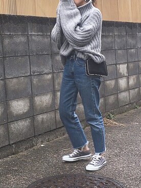 「アイラブCONVERSE」｜annさん（レディース・153cm）の秋コーディネート