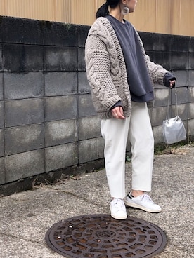 「adidas Originals（アディダスオリジナルス）のadidas originals アディダス stan smith スタンスミス black（スニーカー）」を使った、annさん（レディース・153cm）の冬コーディネート