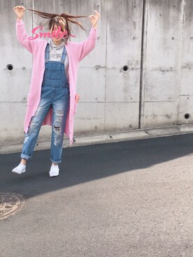 「スプリングSENSEOFPLACE」｜「アイテム（オールインワン・サロペット）」を使った、mi_richaさん（レディース・160cm）の春コーディネート