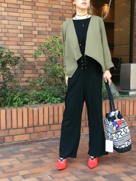 「RETRO GIRL（レトロガール）のアイテム（その他）」を使った、mi_richaさん（レディース・160cm）の春コーディネート