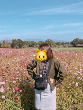 「Dickies（ディッキーズ）の▽WEB限定 Dickies/ディッキーズ メッシュショルダーバッグ（ショルダーバッグ、ブラック系）」を使った、たかみん。さん（レディース・156cm）の春コーディネート