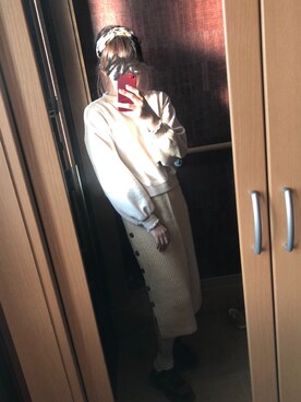 「RETRO GIRL（レトロガール）のアイテム（スウェット）」を使った、ぐみちょこらむ♩さん（レディース・159cm）の冬コーディネート