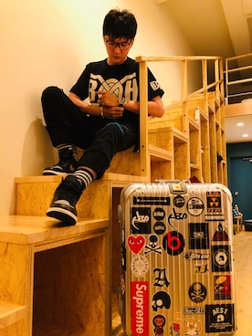 「AES（エーイーエス）のアイテム」を使った、ZHAOさん（メンズ・178cm）の秋コーディネート