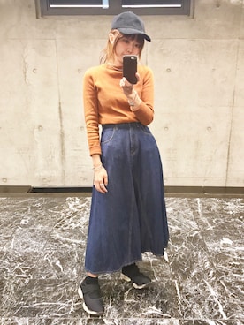 「Steven Alan（スティーブンアラン）のアイテム（キャップ）」を使った、えりんこさん（レディース・162cm）の秋コーディネート