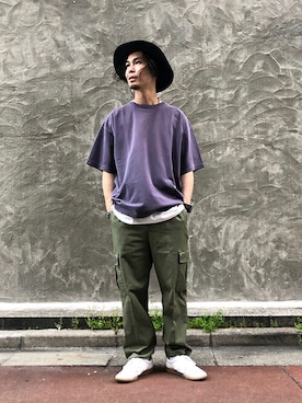 「417 EDIFICE（フォーワンセブンエディフィス）のアイテム（スニーカー）」を使った、FURUさん（メンズ・175cm）の夏コーディネート