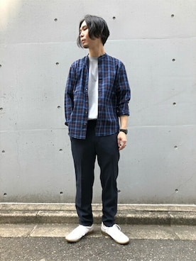 「417 EDIFICE（フォーワンセブンエディフィス）のアイテム（スニーカー）」を使った、FURUさん（メンズ・175cm）の夏コーディネート
