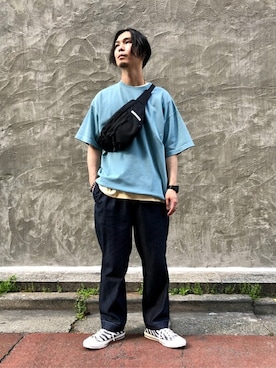 「417 EDIFICE（フォーワンセブンエディフィス）のアイテム（バッグ）」を使った、FURUさん（メンズ・175cm）の夏コーディネート