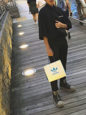 「RickOwens×adidas」｜Aymさん（メンズ・163cm）の秋コーディネート