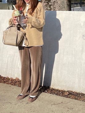 「Discoat」｜「アイテム（バレエシューズ）」を使った、絵美菜 さん（レディース・156cm）の冬コーディネート