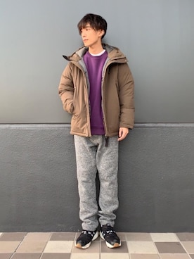 「coen（コーエン）のアイテム（ダウンジャケット/コート）」を使った、coen 高岡さん（メンズ・174cm）の冬コーディネート