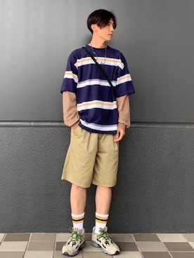 「USAコットン」｜coen 高岡さん（メンズ・174cm）の春コーディネート