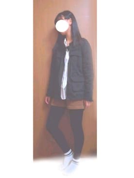 「Honeys（ハニーズ）のアイテム（ポロシャツ）」を使った、み。さん（レディース・160cm）の秋コーディネート