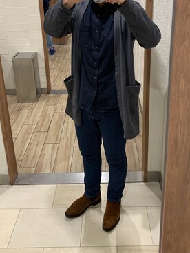 「URBAN RESEARCH（アーバンリサーチ）のアイテム（ノーカラージャケット）」を使った、BOSSさん（メンズ・173cm）の春コーディネート
