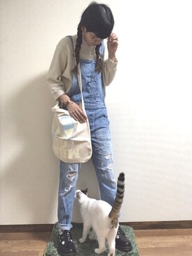 「にゃんこ」｜komoさん（レディース・163cm）の秋コーディネート