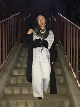 「MONKI（モンキ）のアイテム（その他アウター）」を使った、hanawasaさん（レディース・154cm）の春コーディネート