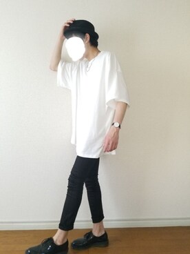 「ダニエルウェリントン」｜「アイテム（帽子）」を使った、bouさん（メンズ・176cm）の夏コーディネート