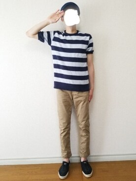 「FUNALIVE（ファンアライブ）のアイテム（キャップ）」を使った、bouさん（メンズ・176cm）の夏コーディネート