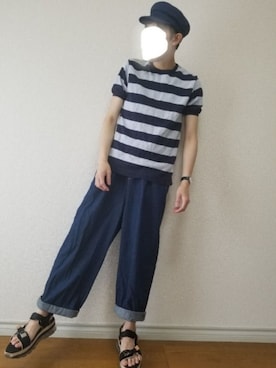 「FUNALIVE（ファンアライブ）のアイテム（キャップ）」を使った、bouさん（メンズ・176cm）の夏コーディネート