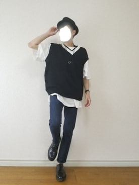 「zozoデニム」｜「アイテム（腕時計）」を使った、bouさん（メンズ・176cm）の夏コーディネート