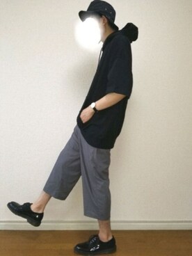 「ALLEGE（アレッジ）のアイテム（帽子）」を使った、bouさん（メンズ・176cm）の夏コーディネート