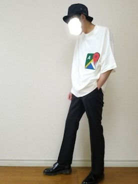 「ALLEGE（アレッジ）のアイテム（帽子）」を使った、bouさん（メンズ・176cm）の夏コーディネート