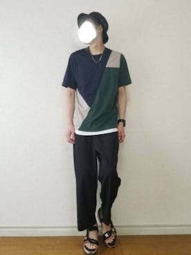 「ALLEGE（アレッジ）のアイテム（帽子）」を使った、bouさん（メンズ・176cm）の夏コーディネート