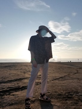 「UNITED TOKYO（ユナイテッドトウキョウ）のエアマルチソールサンダル（サンダル）」を使った、bouさん（メンズ・176cm）の秋コーディネート