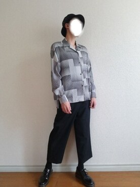 「ALLEGE（アレッジ）のアイテム（帽子）」を使った、bouさん（メンズ・176cm）の秋コーディネート