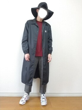 「SHAREEF（シャリーフ）のアイテム（帽子）」を使った、bouさん（メンズ・176cm）の冬コーディネート