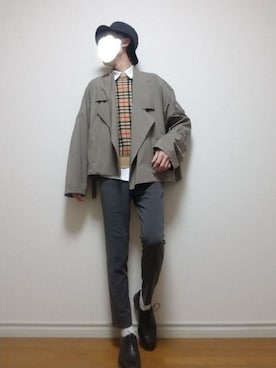「SHIPS JET BLUE（シップスジェットブルー）のアイテム（シューズ）」を使った、bouさん（メンズ・176cm）の冬コーディネート