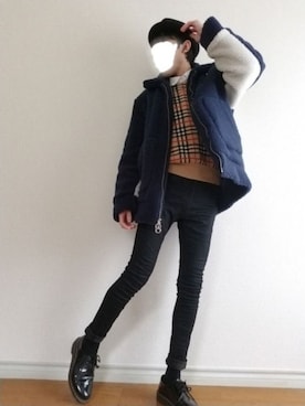 「AGENDER（エイジェンダー）のアイテム」を使った、bouさん（メンズ・176cm）の冬コーディネート